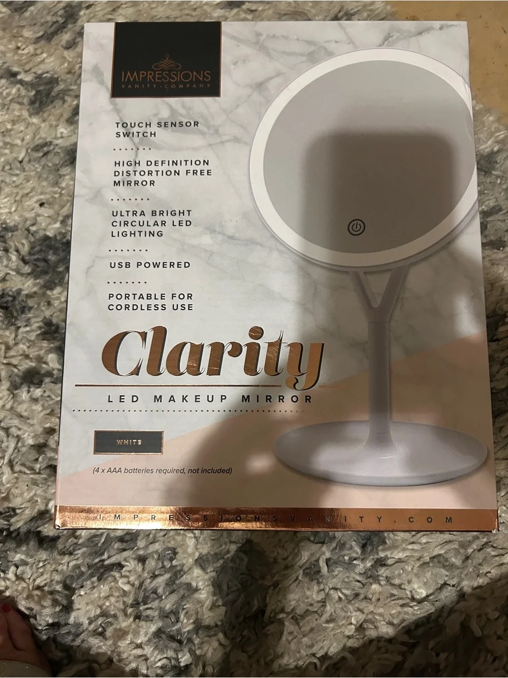 Impressions Clarity LED Makeup Mirror - White